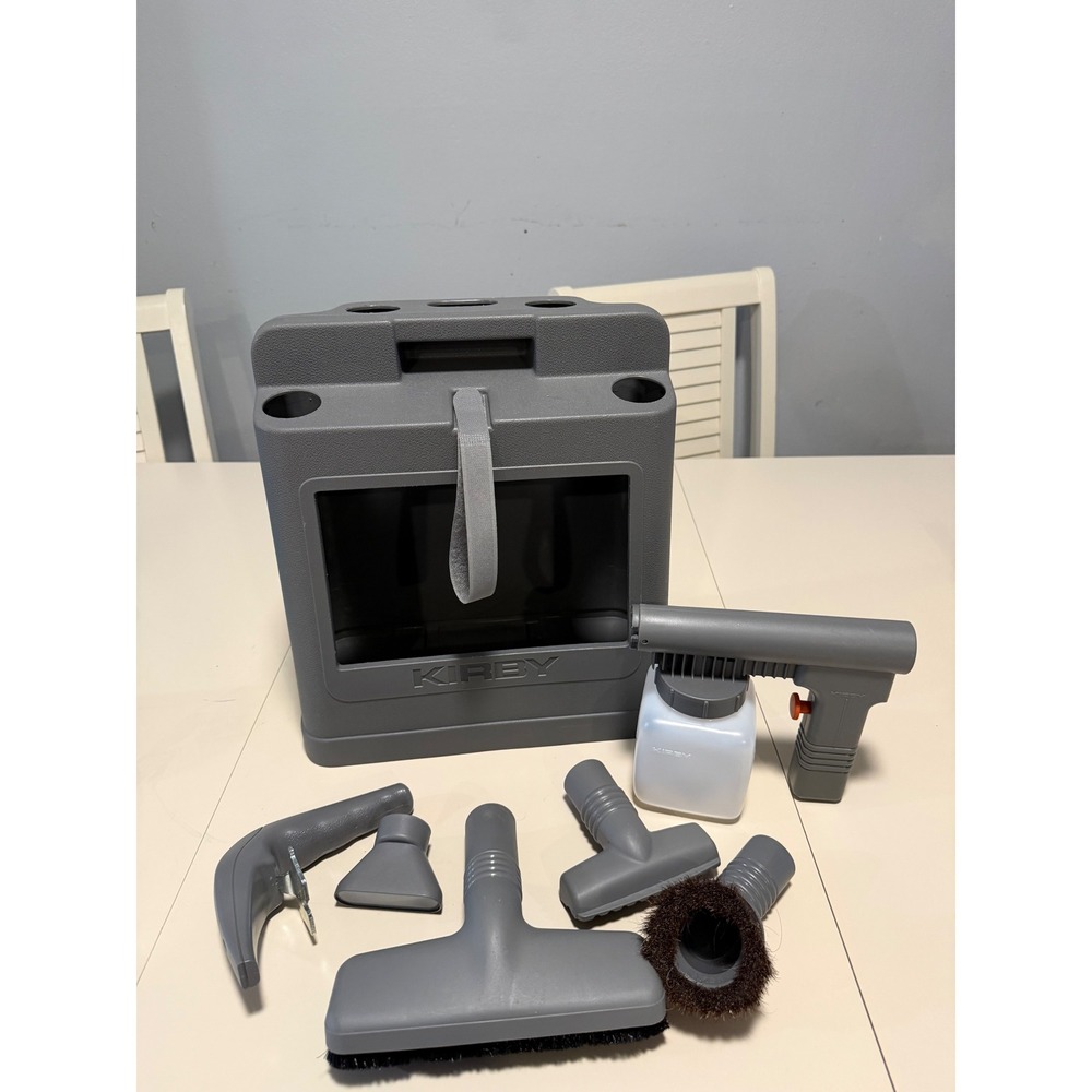 Kirby Vacuum Attachment Tool Caddy Set with Sprayer and Brushes Grey Genuine